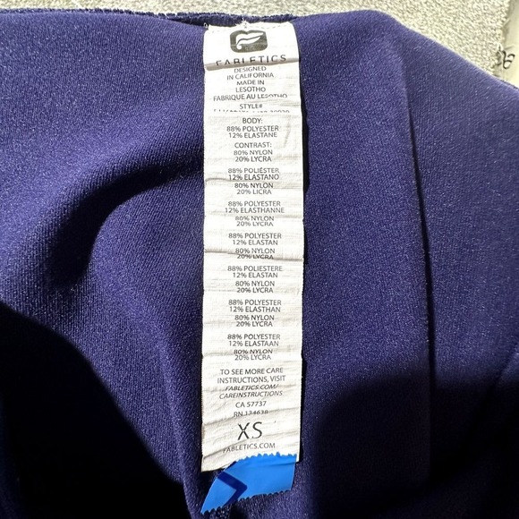 Fabletics‎ Agnes Leggings Women XS Eclipse Purple Mixed Media Power Hold UPF 50+ - Picture 3 of 13